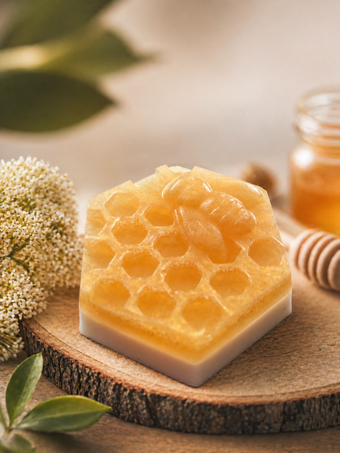 Unscented Honey Soap – Pure & Gentle Care